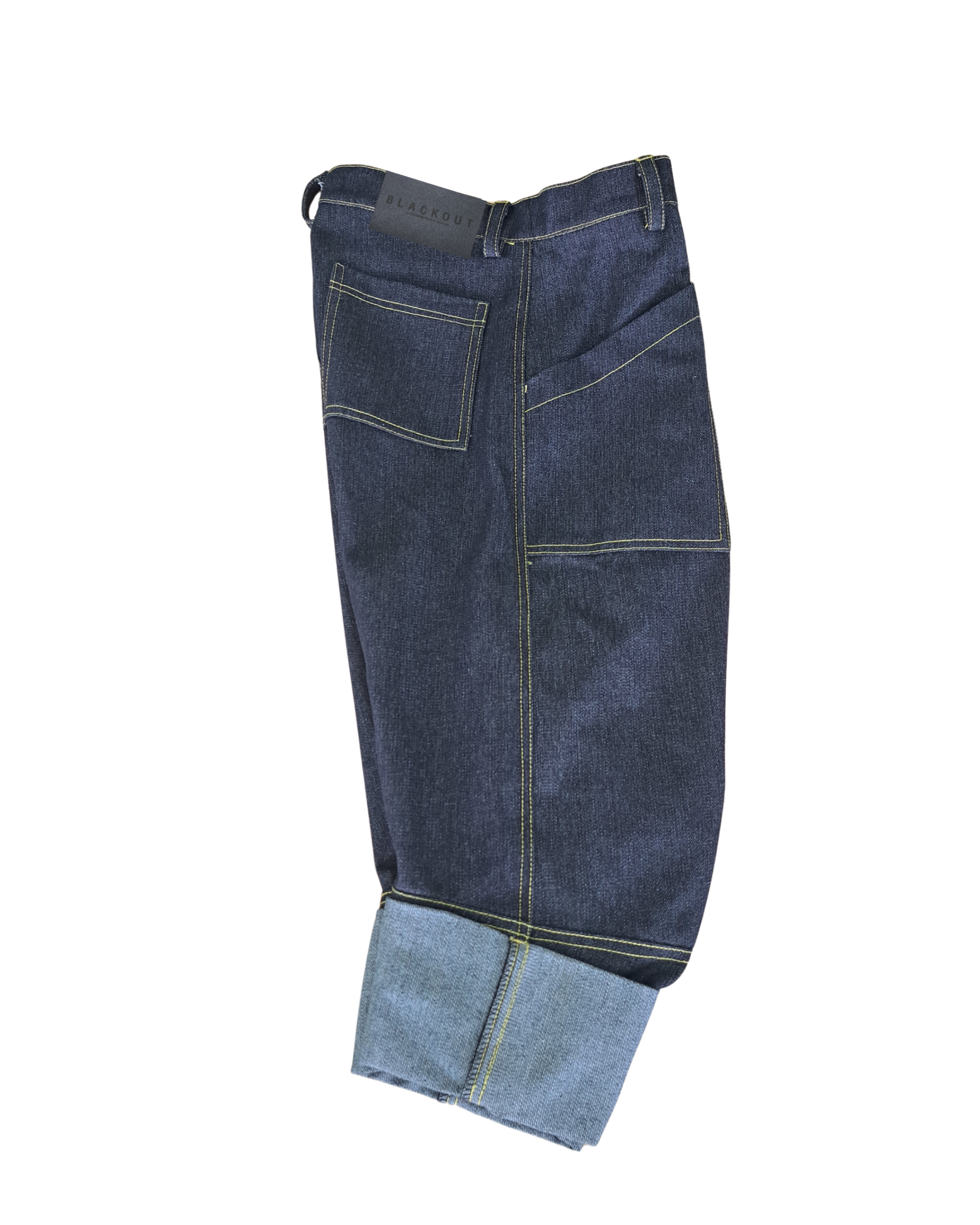 TAYLOR BLUE DENIM DROP CROTCH CROPPED PANTS - Image 3